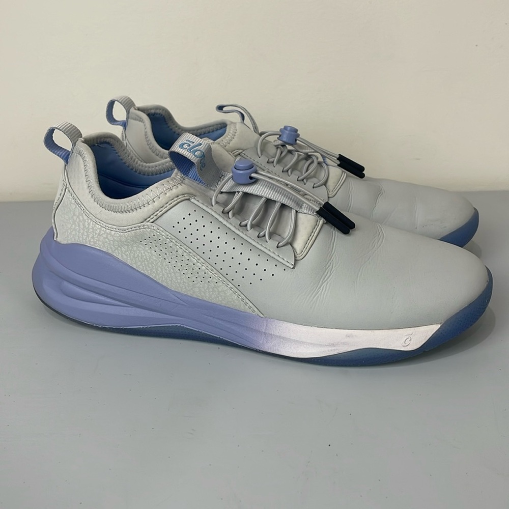 Clove healthcare Women's White and Blue Sneakers shoes women’s 9.5 slip on